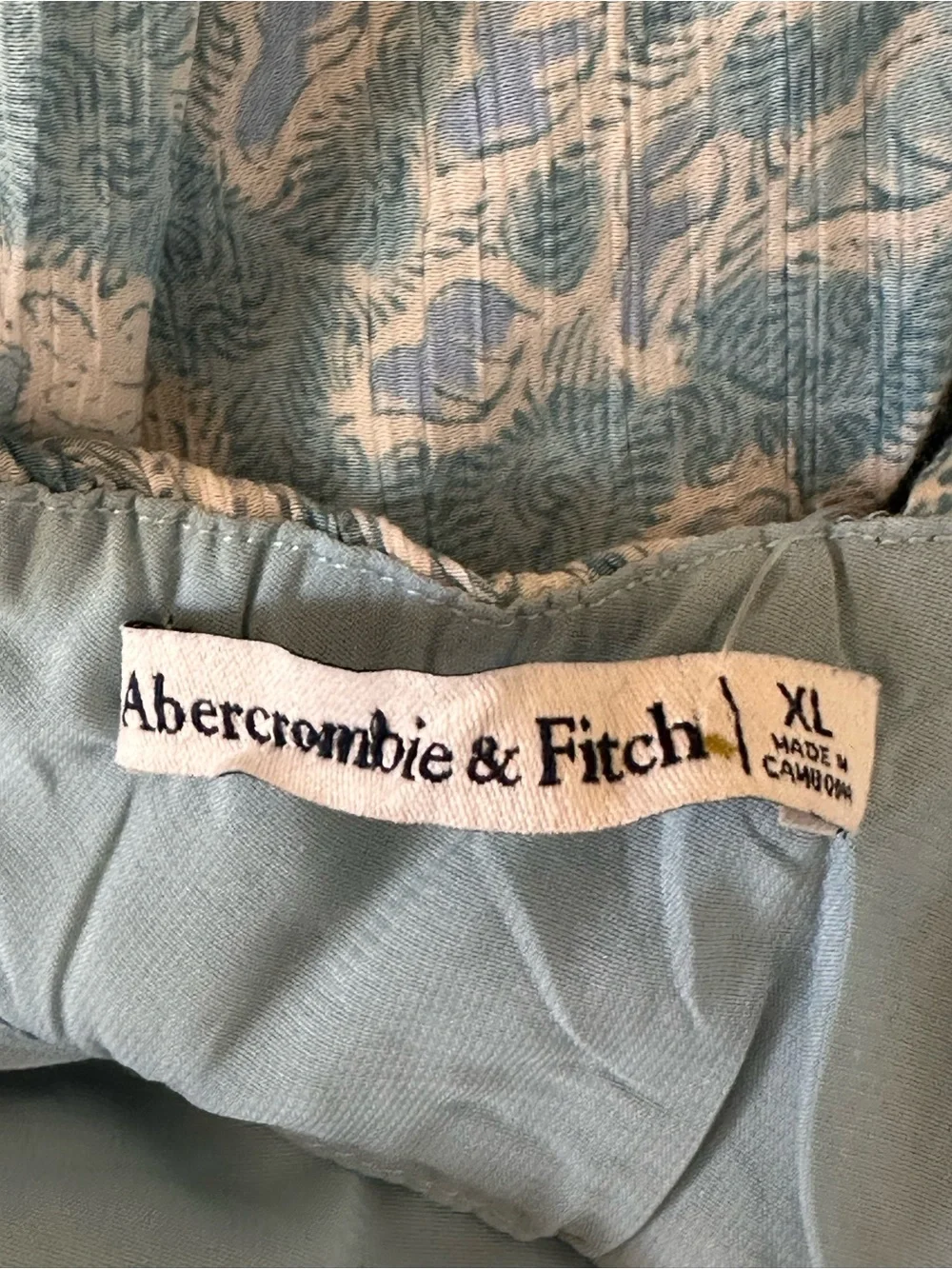 Abercrombie & Fitch Teal Floral Midi Dress Size XL